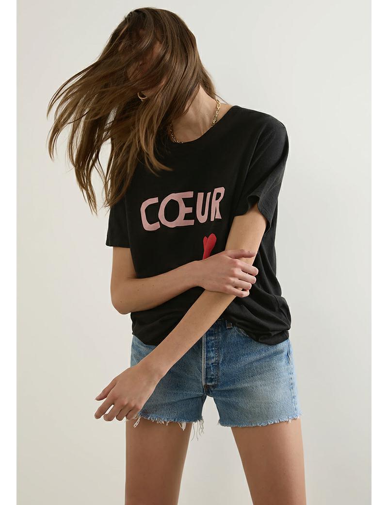 Auguste Heart Classic Tee Blk