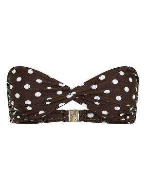 Vacay Swimwear Positano Top Choc Polka
