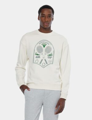Scotch & Soda Emb Artwork Sweat Swan
