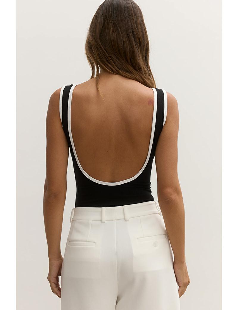 Bayse Brand Reina Bodysuit Black Wht