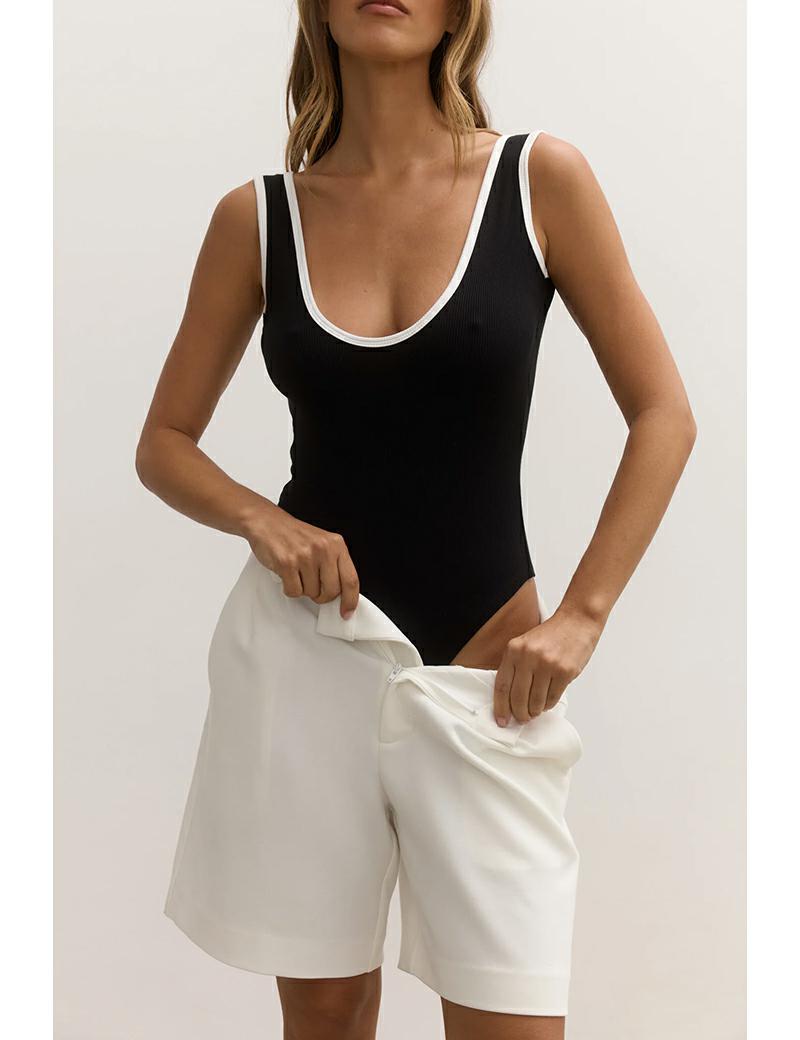 Bayse Brand Reina Bodysuit Black Wht