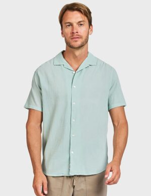 Academy Bedford Ss Shirt Aquamari