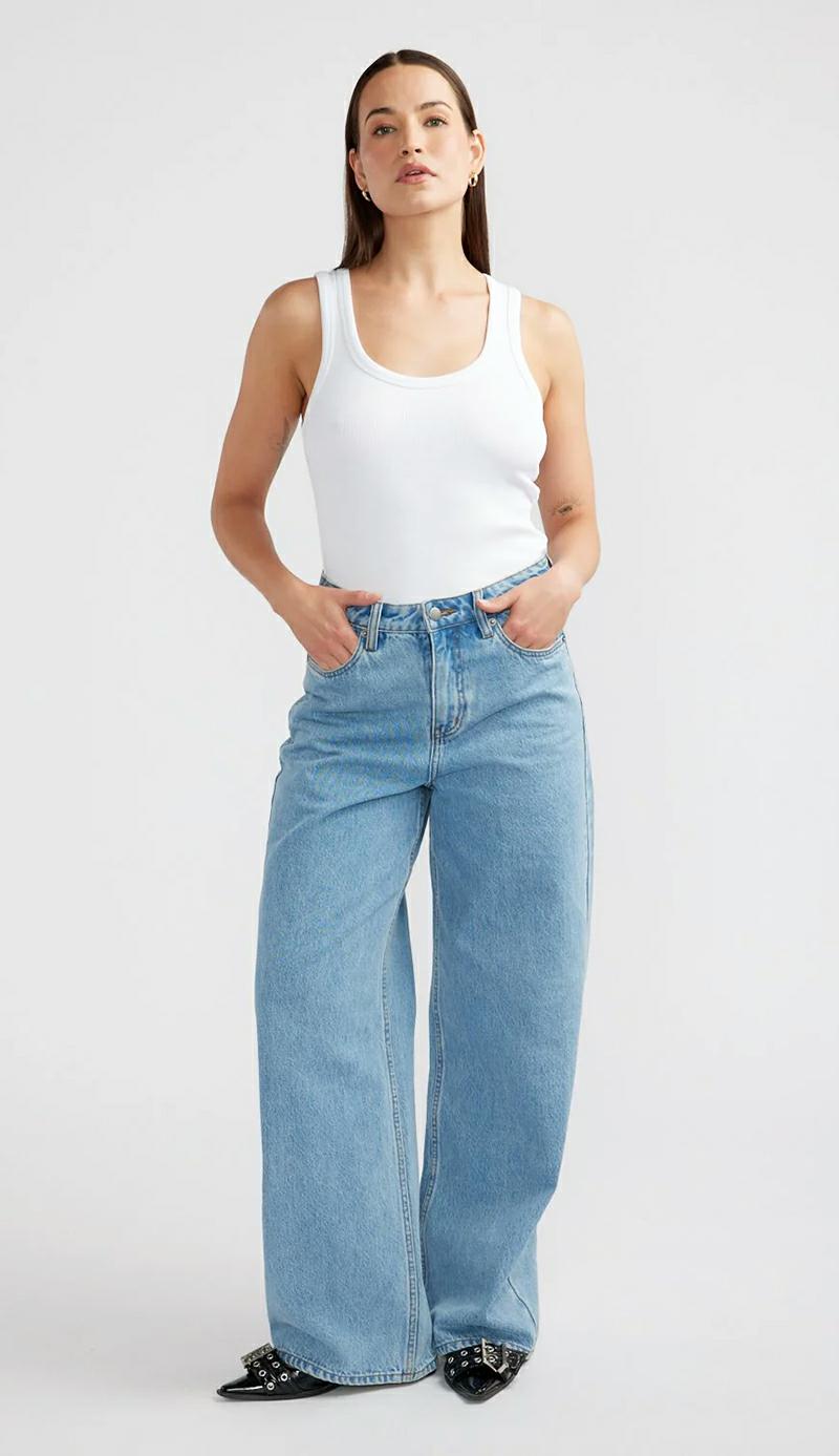 Ena Pelly Carrie Denim Jean Mid Blu