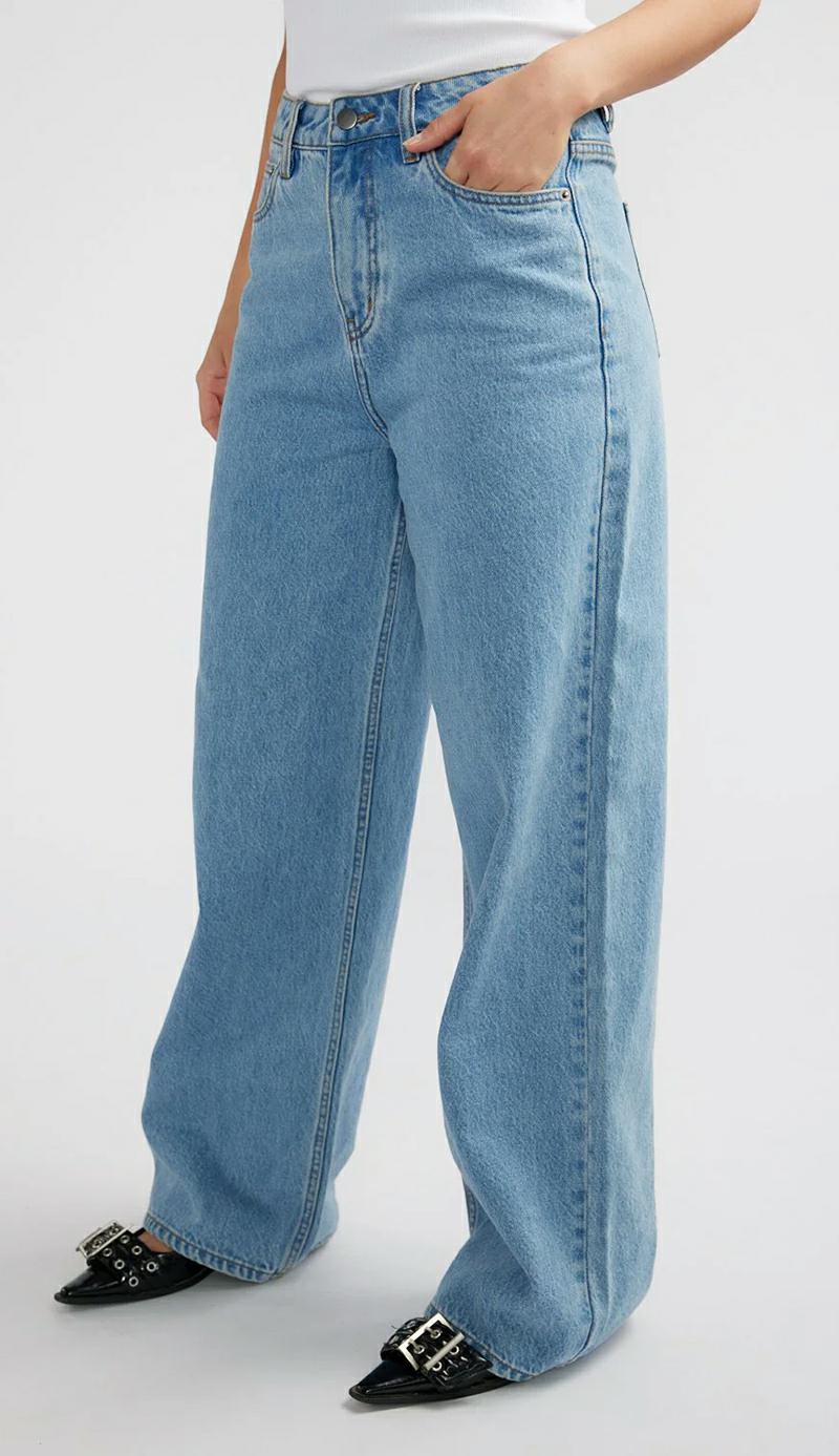 Ena Pelly Carrie Denim Jean Mid Blu