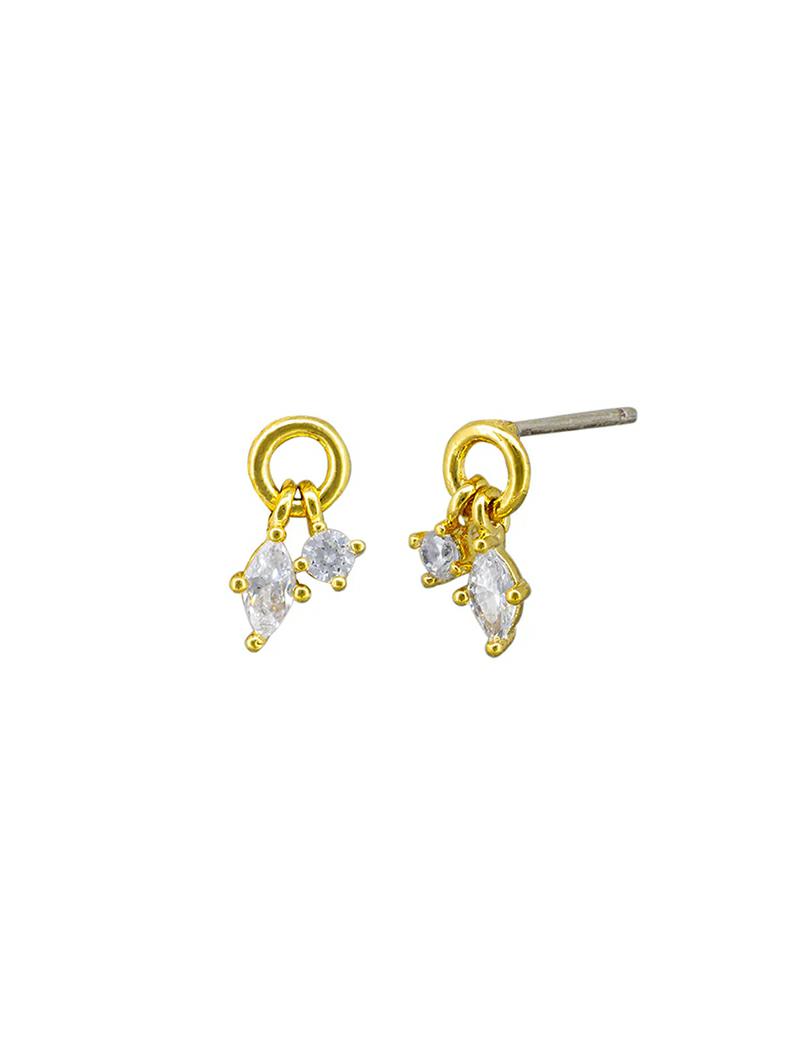 Jolie and Deen Avery Studs Gold