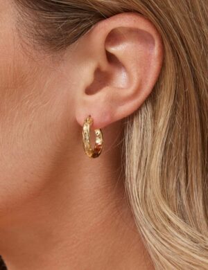 Jolie and Deen Catalina Hoops Gold