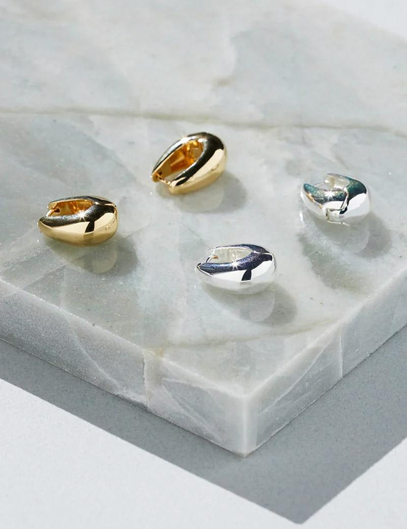 Jolie and Deen Odessa Hoops Silver