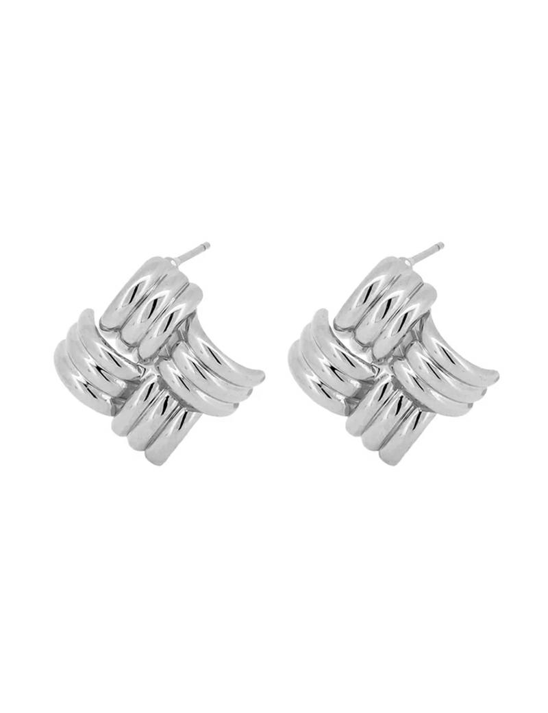 Jolie and Deen Coco Earrings Silver