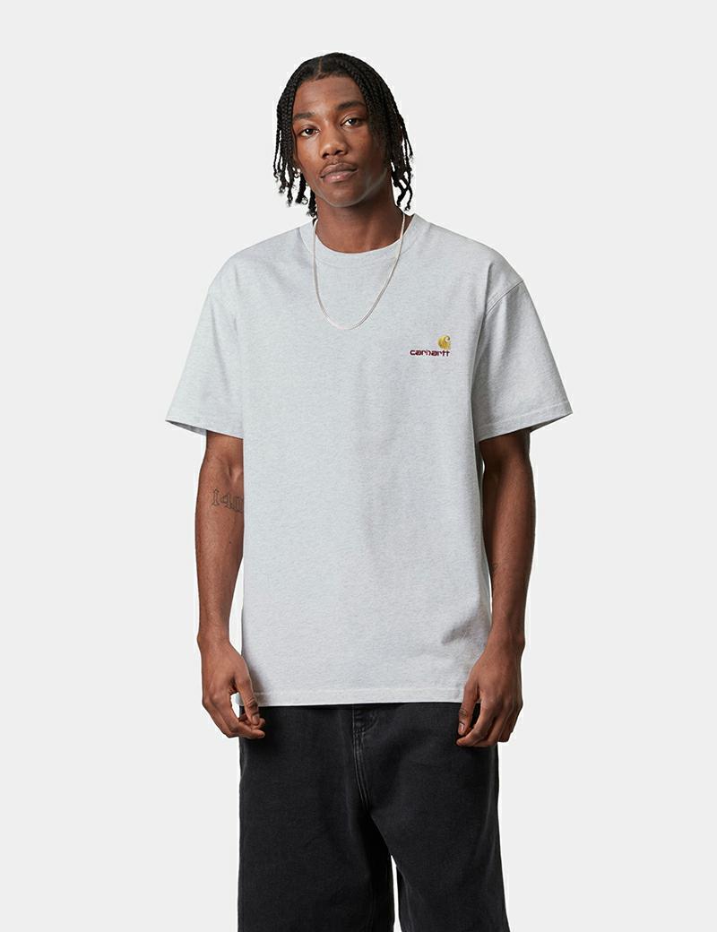 Carhartt Ss American Script t Ash