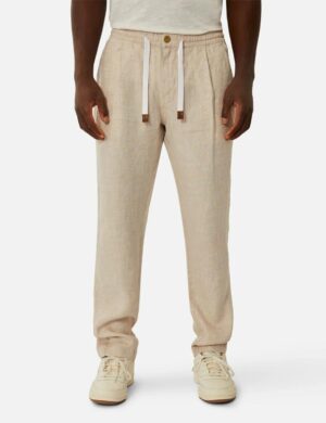 Industrie Capri Linen Pant Yd Wheat