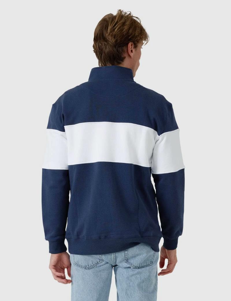 Ortc Panel Qtr Zip Navy White