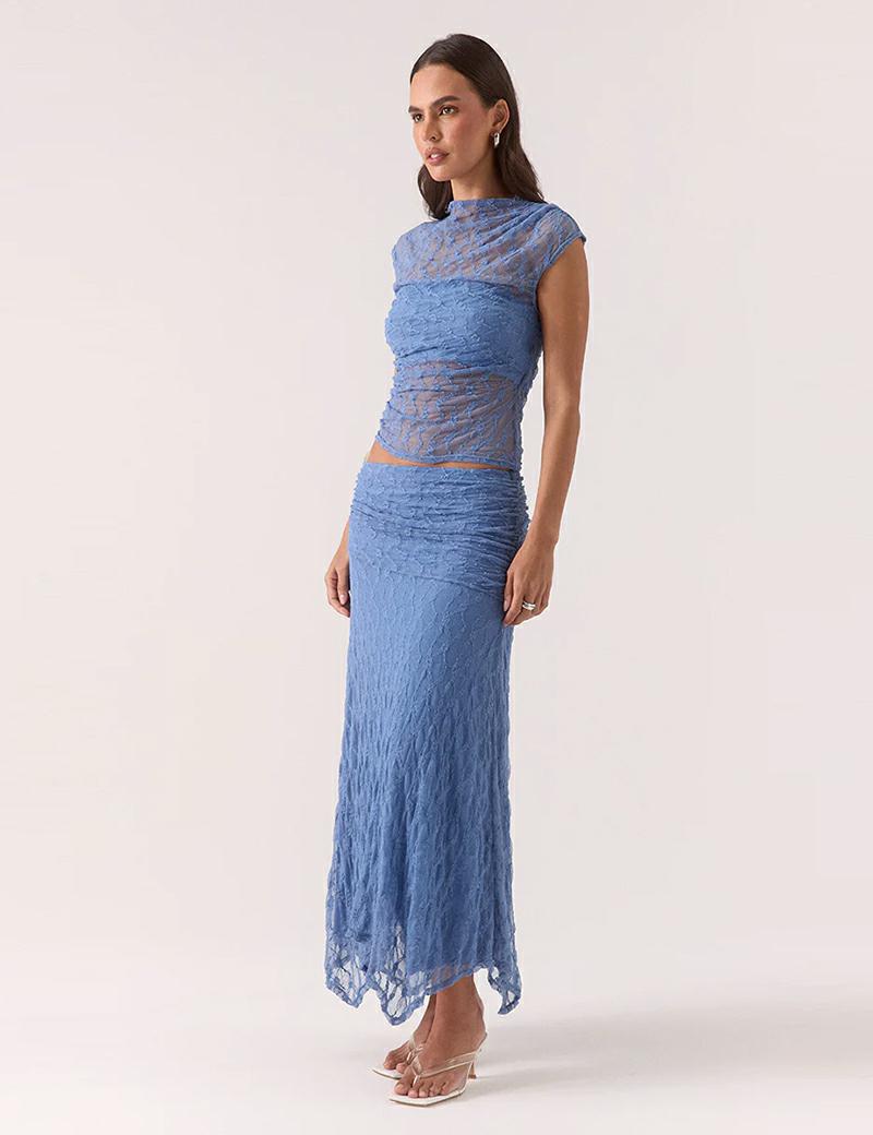 Sovere Lowri Skirt Slate Blue