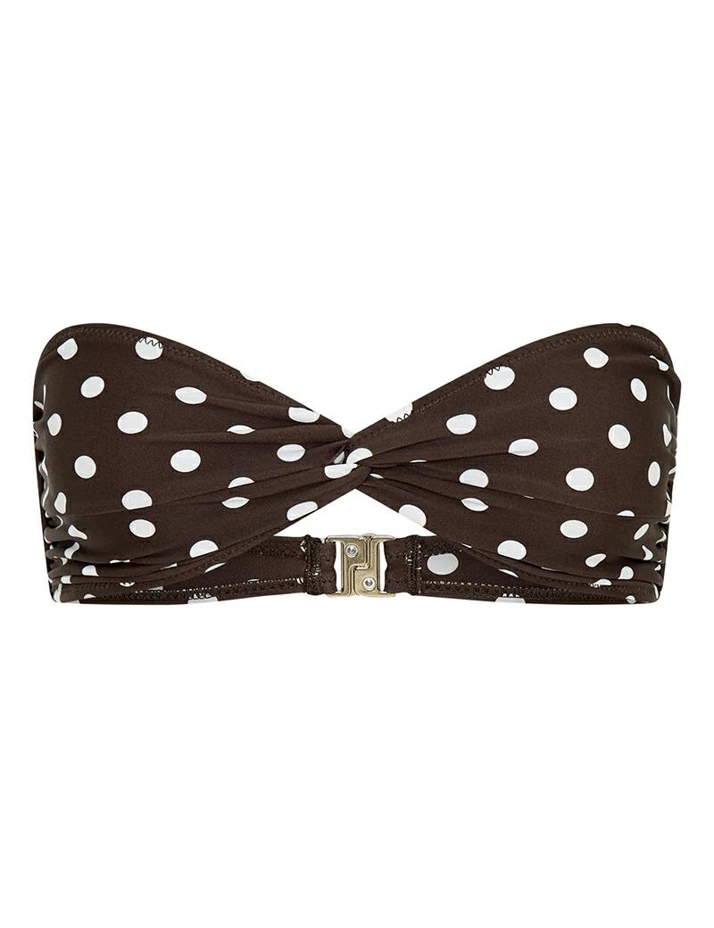 Vacay Swimwear Positano Top Choc Polka