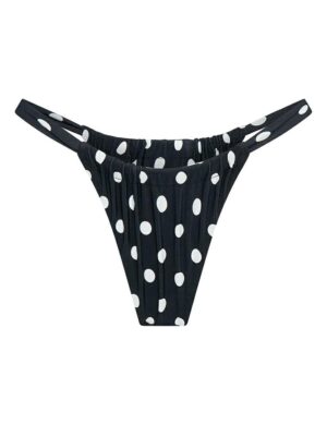 Vacay Swimwear Rhodes Bottom Black Polka