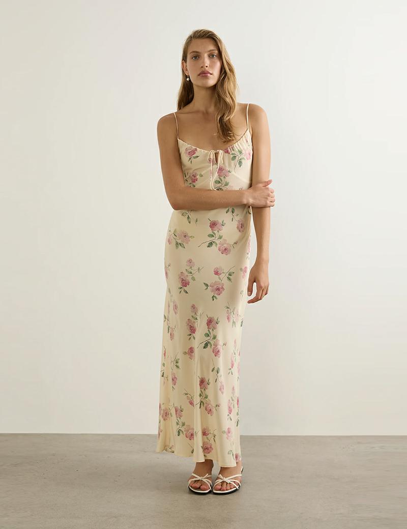 Auguste Anne Tie Slip Maxi Dress