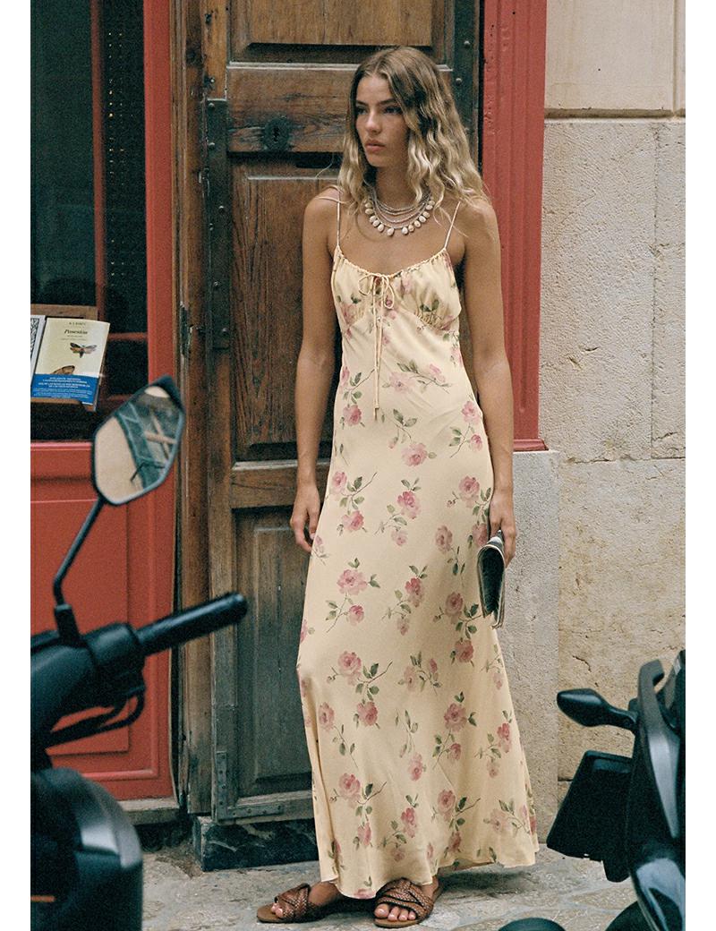 Auguste Anne Tie Slip Maxi Dress