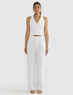 Ortc Savannah Linen Pant Wht