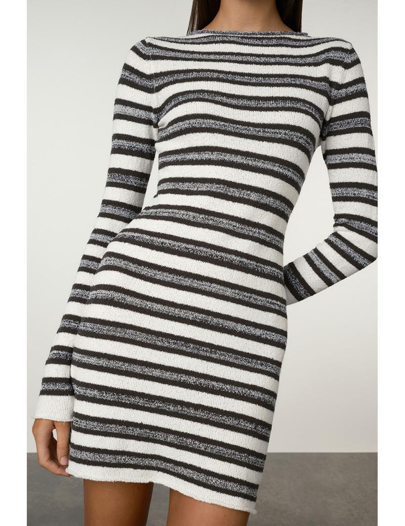 Zulu & Zephyr Marle Stripe Mini Knit Dr