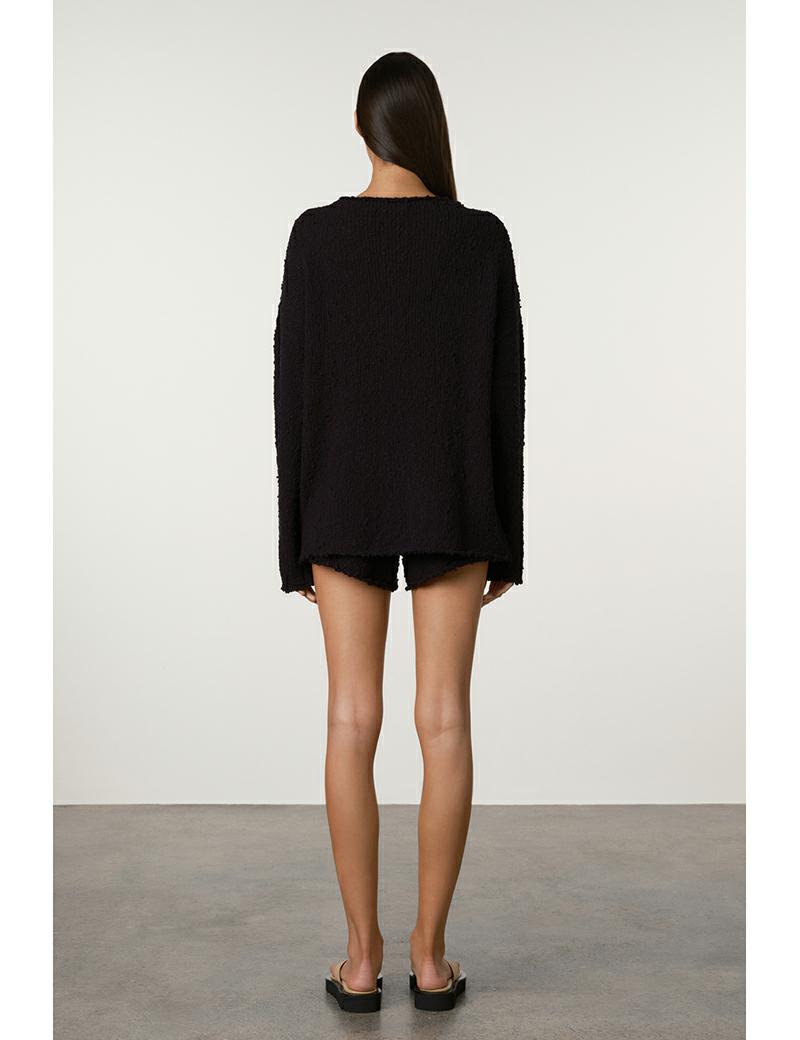 Zulu & Zephyr Boucle Knit Jumper Black