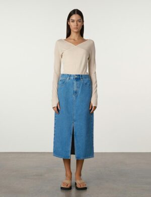 Zulu & Zephyr White Layered Knit Top