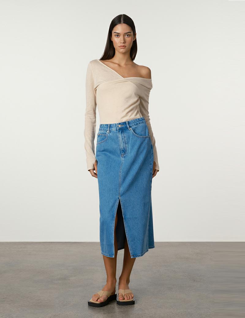 Zulu & Zephyr White Layered Knit Top