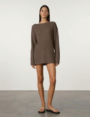 Zulu & Zephyr Carob Lattice Knit Jumper
