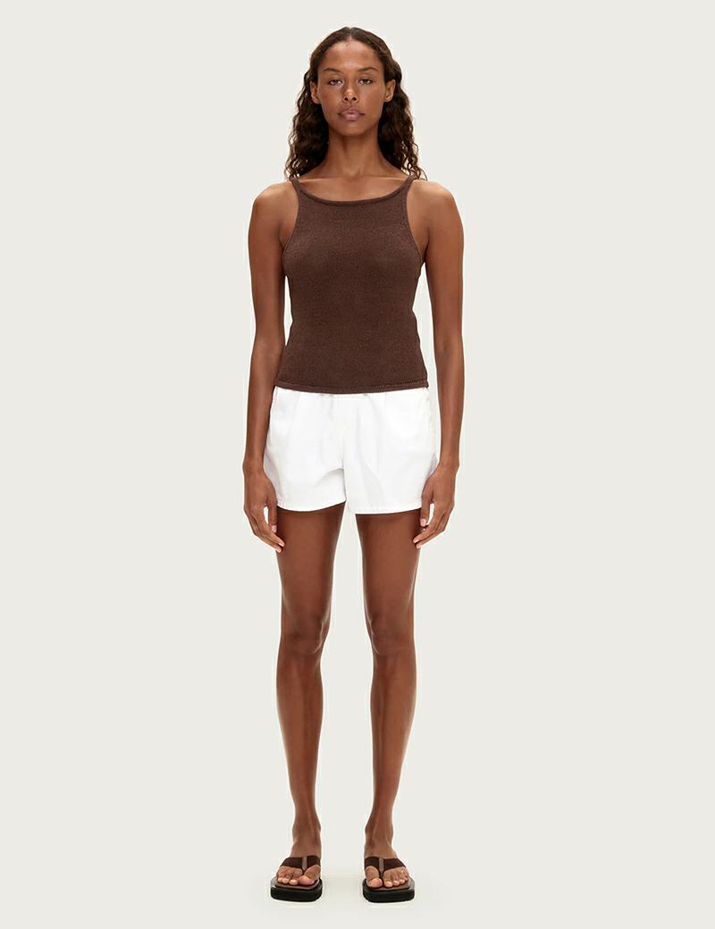 Zulu & Zephyr Textured Knit Tank Choco