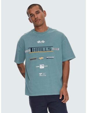 Thrills Rapid Fire Os Tee Green