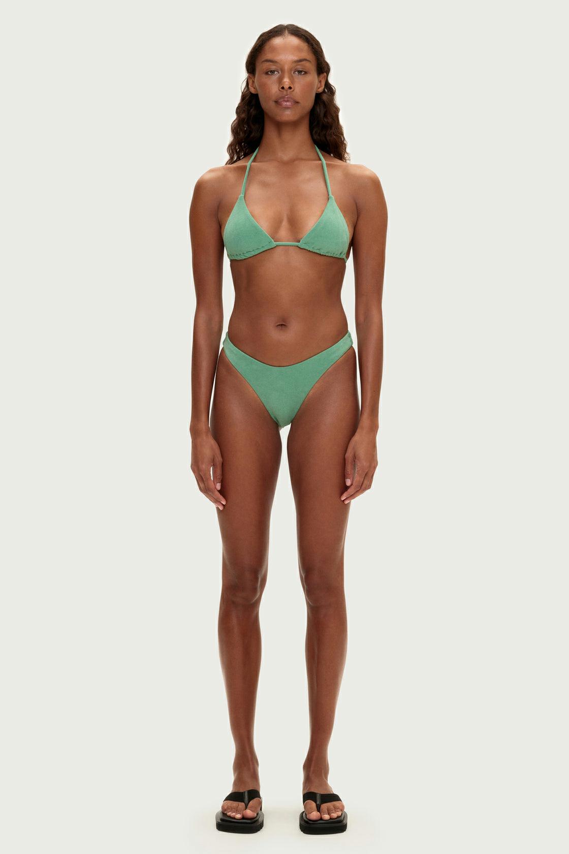 Zulu & Zephyr Towelling Tri Top Green