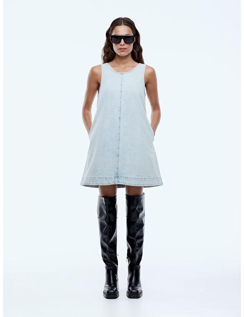 Ena Pelly Annie Denim Dress Light