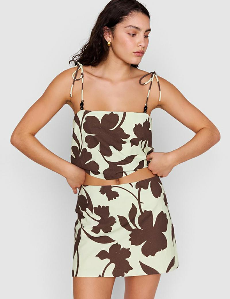 Minkpink Esme Tie Sh Cami Choco