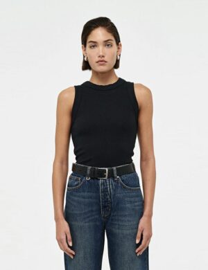 Neuw Jonesy Singlet Am Black