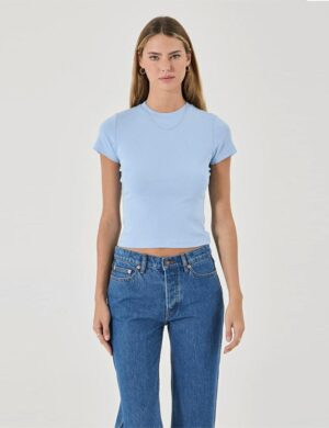 Rollas Baby Tee Plain Blue