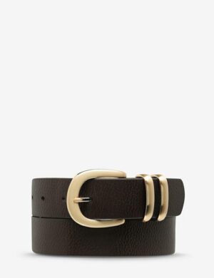 Status Anxiety Let It Be Belt Choc Gold