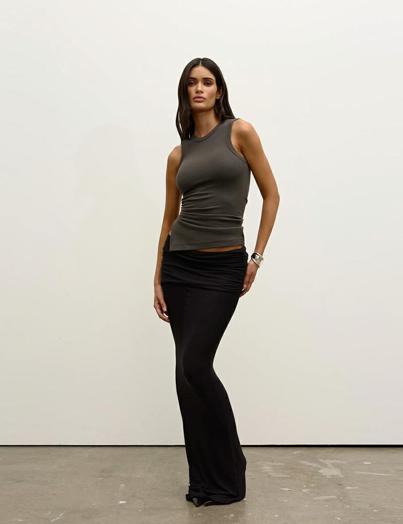 Bayse Brand Lana Rouched Tank Smoke