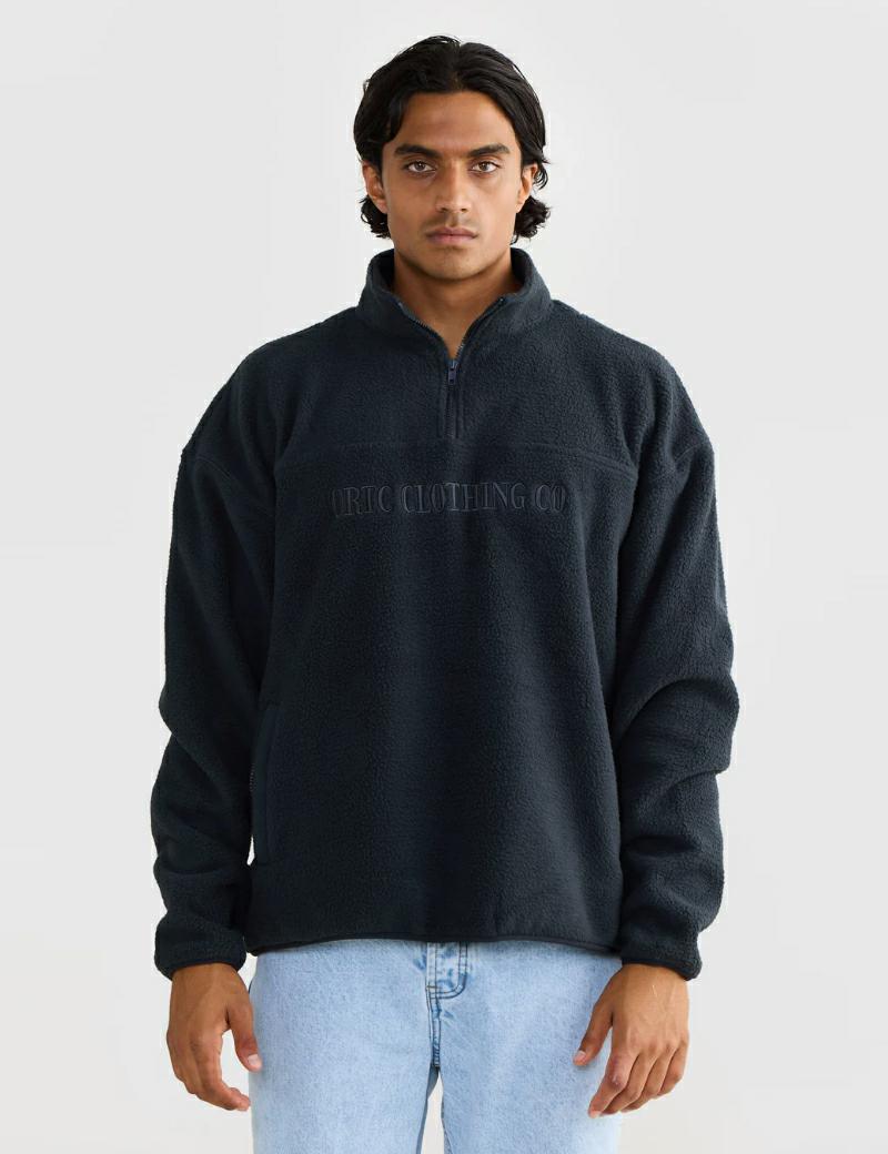 Ortc Sherpa Logo Qtr Zip Black