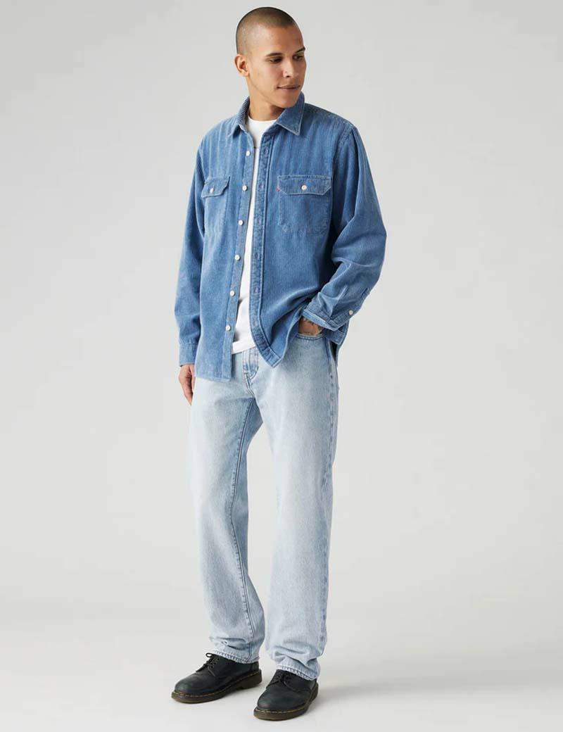 Levis 555 Relaxed Str Baby Blu