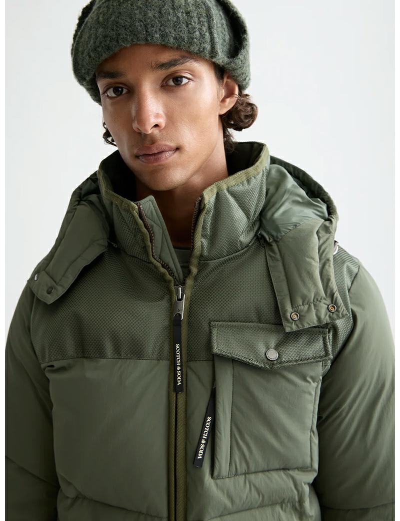 Scotch & Soda Hooded Puffer Jkt Thyme