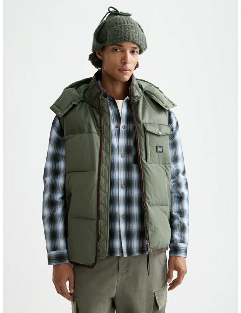 Scotch & Soda Hooded Puffer Vest Thyme
