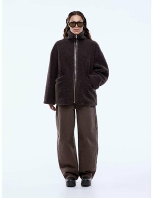 Ena Pelly Jayla Teddy Jacket Espres