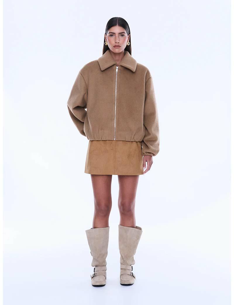 Ena Pelly Maeve Wool Blend Bomber