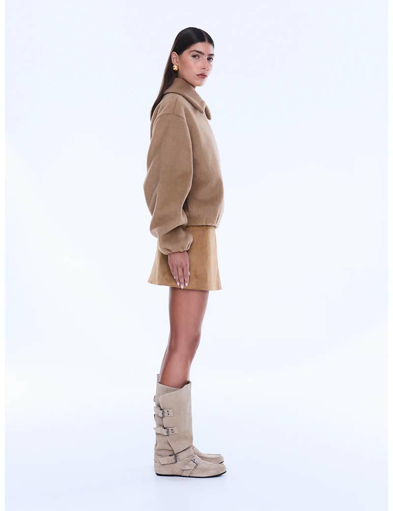 Ena Pelly Maeve Wool Blend Bomber