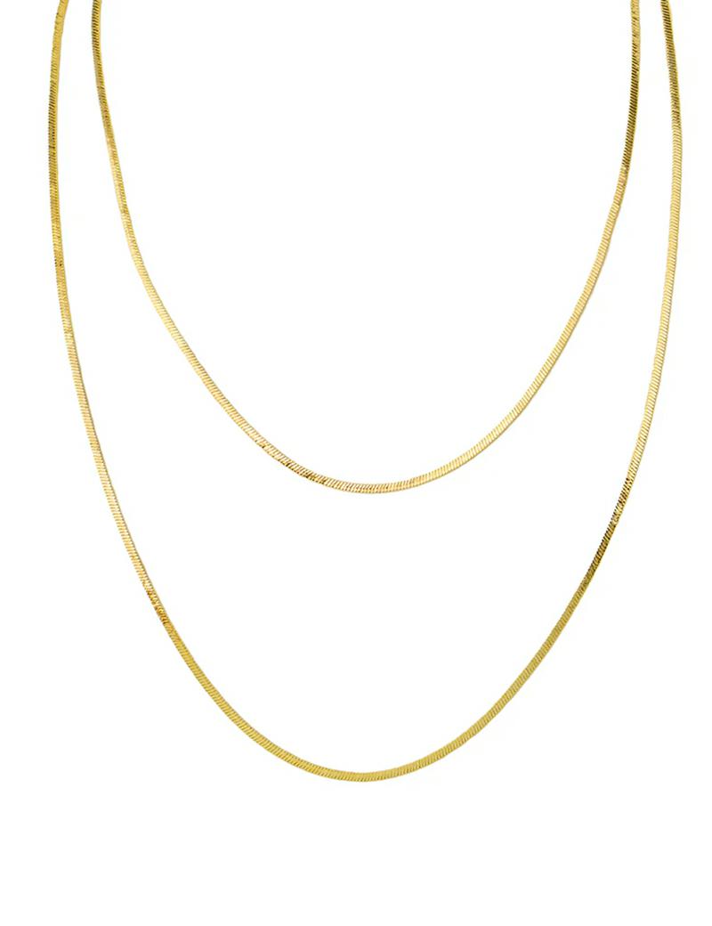 Jolie and Deen 2 Layer Snake Chain Gold