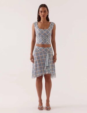Sovere Novalyn Plaid Top