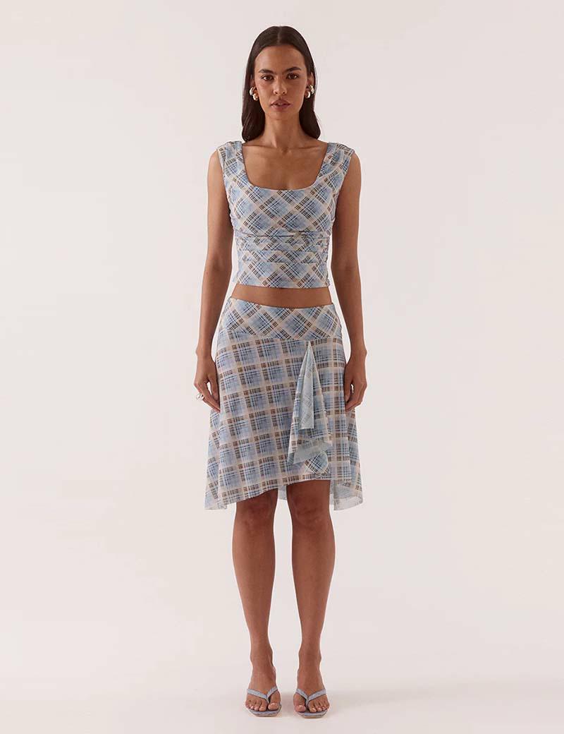 Sovere Novalyn Plaid Top
