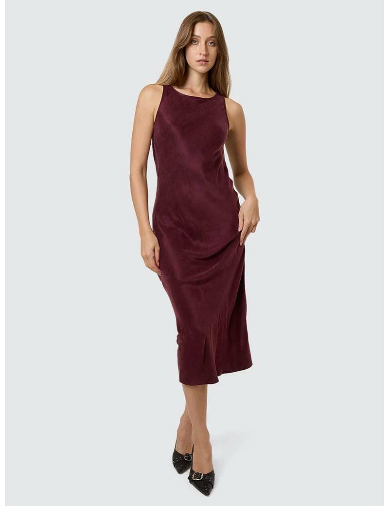 Thrills Kathleen Slip Dress Mahog