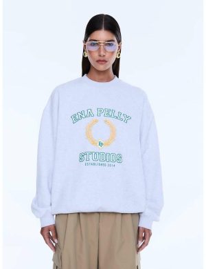 Ena Pelly Milla Os Sweater White Ma