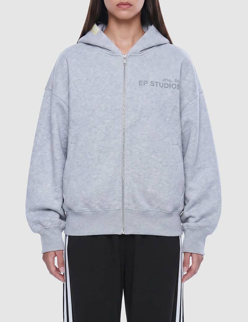 Ena Pelly Arlow Zip Thru Mid Grey