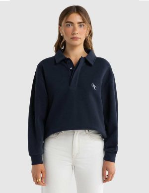 Ortc Ava Monogram Polo Navy
