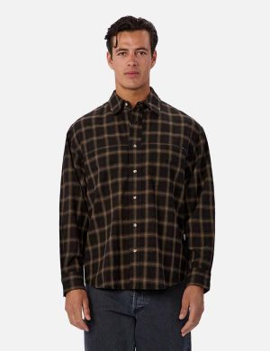Industrie Carrington Ls Shirt Black